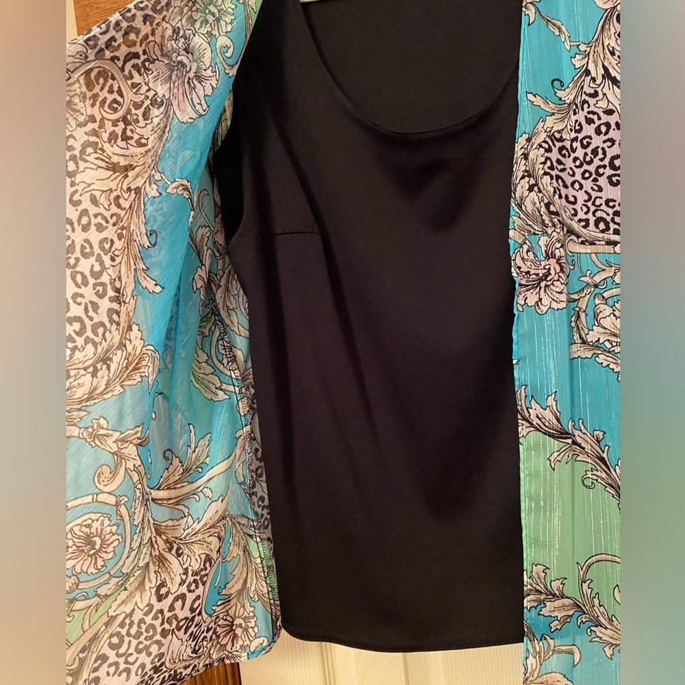 Sara Michelle Womens 1X Top W/Attached Tank Multicolor - Picture 3 of 8